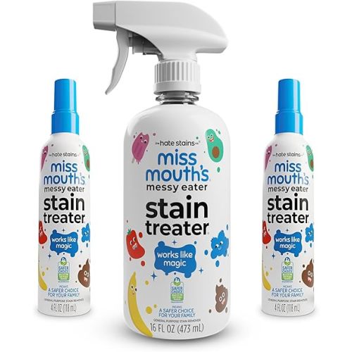 Miss Mouth's Messy Eater Stain Treater - 2 Pack Stain Remover Spray and 16oz Bottle
