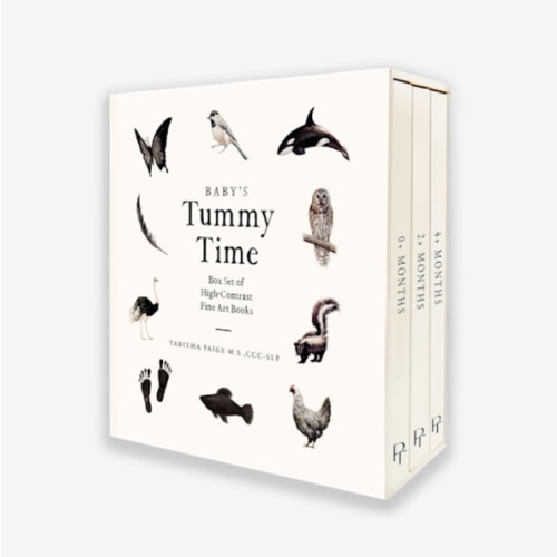 Baby's Tummy Time Book Box Set: A 3-Book Box Set of High-Contrast Art for Visual Stimulation at Tummy Time (Tabitha Paige Children's Book Series)