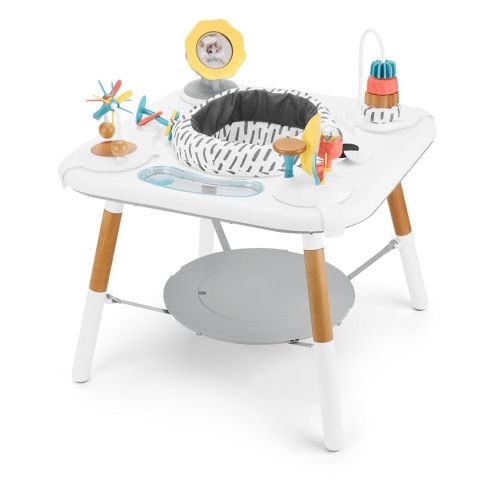 Skip Hop Discoverosity Montessori-Inspired 3-Stage Activity Center & Play Table for Baby Ages 4m+, Includes Mirror, Rattles, Teethers