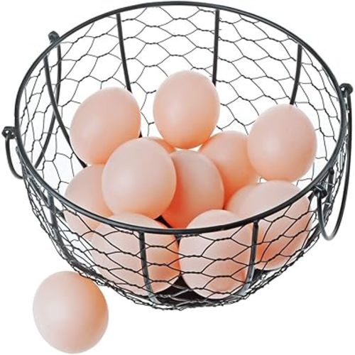 Kitchen Storage Metal Wire Egg Basket Farm Chicken Cover Egg Holder/Organizer Case/Container