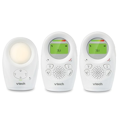VTech Digital Audio Baby Monitor with Enhanced Range with 1-Baby Unit & 2-Parent Units, White (DM1211-2)