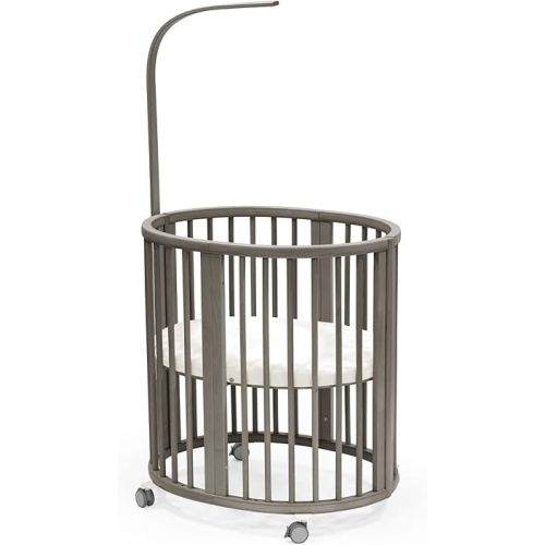 Stokke Sleepi Mini Bundle V3, Hazy Grey - Includes Sleepi Mini V3, Mattress & Drape Rod - Suitable for Ages 0-5 Years Old - Adjustable & Stylish