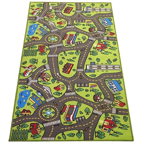 Kids Rug Playmat City Life Great for Playing with Cars and Toys - Play Learn and Have Fun Safely - Educational Road Traffic Play Mat for Bedroom Play Room Game Safe Area (x Large)