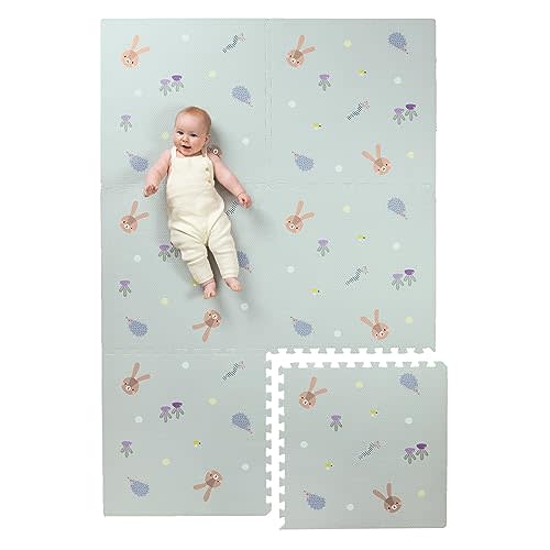 Taf Toys Baby Play Mat - Play Pen Tummy Time Mat & Crawling Mat Foam Play Mat for Baby with Interlocking Floor Tiles 72x48 Inches Puzzle - Baby Floor Mat Infants & Toddlers (X-Large)