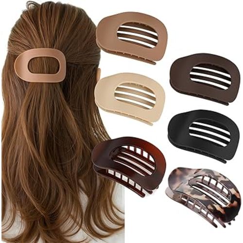 Duckbill Hair Clips for Women, Simple Elegant flat hair clips for Thick Thin Long Short Hairs (6Pcs,Mix-A)