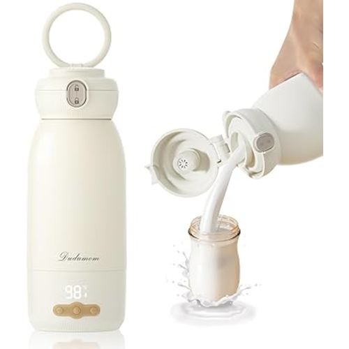 Portable Milk Warmer for Travel: 17 OZ 120W Fast Heating for Breast Milk Formula & Water - Portable Milk Warmer for Baby, Fast Charging & Long Battery Life for Outdoor Airplane Car Journey