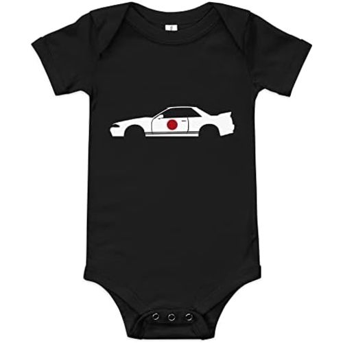 R32 GT-R Skyline GTR JDM Custom Stencil Design Car Club Drift Streetwear Baby Onesie Short Sleeve one Piece