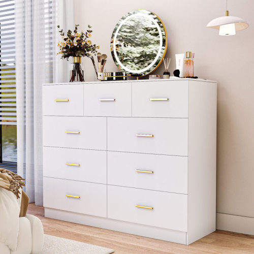 Mercer41 9 Drawer Double Dresser For Bedroom & Reviews | Wayfair