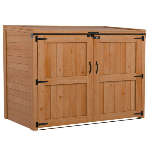 Leisure Season HEAVY DUTY Cedar Horizontal Trash Can and Recycling Storage Shed & Reviews | Wayfair