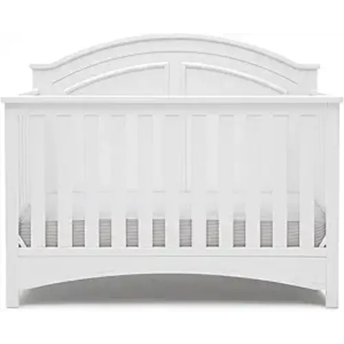 Delta Children Perry 6-in-1 Convertible Crib - Greenguard Gold Certified, Bianca White