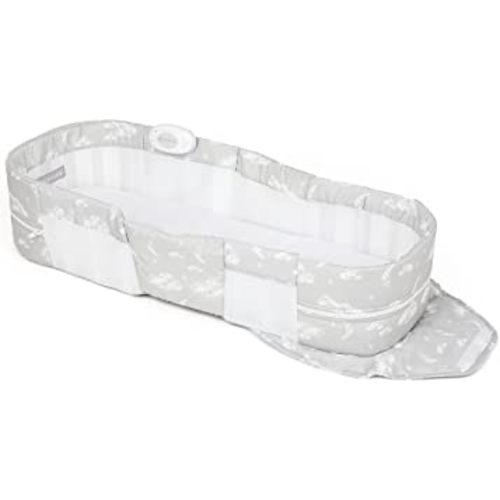 Baby Delight Snuggle Nest Harmony Portable Infant Lounger | Silver Clouds | Unique Patented Design | Baby Lounger , X-Large (Pack of 1)