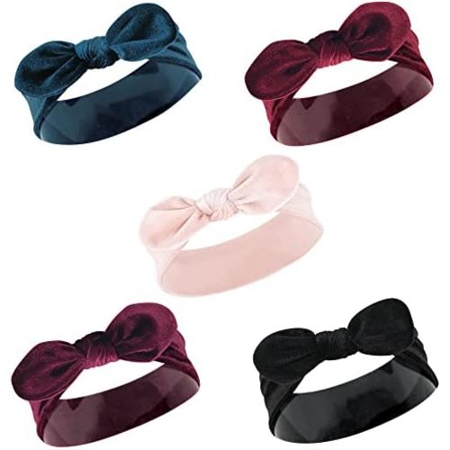 Hudson Baby Cotton and Synthetic Headbands, Size 0-24 Months