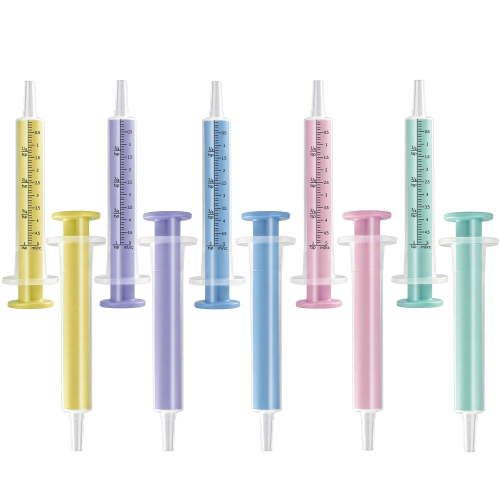 Baby Medicine Dispenser Syringe for Children,Oral Syringes, Liquid Plastic Syringe Without Needle,Leak Proof Dosing Tools,5 Colour Syringes - 10 pack