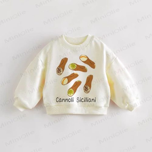 Mini Olie - Cannoli Sweatshirt - 12 to 18 months