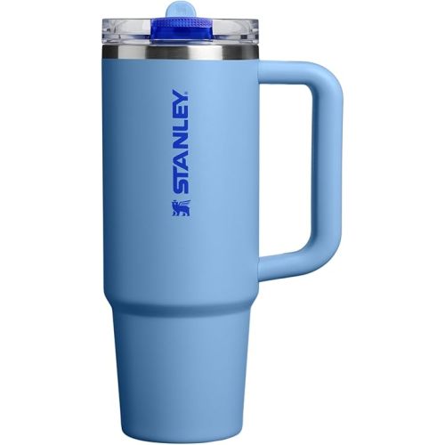 STANLEY Quencher ProTour Flip Straw Tumbler with Leakproof Lid 30 oz | Built-In Straw & Handle | Cupholder Compatible for Travel | Insulated Stainless Steel Cup | BPA-Free | Blue Sky