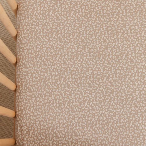 Cream Floral Crib Sheet