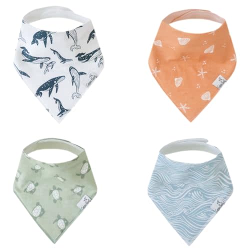Copper Pearl Baby Bandana Drool Bibs for Drooling and Teething 4 Pack Gift Set Cove