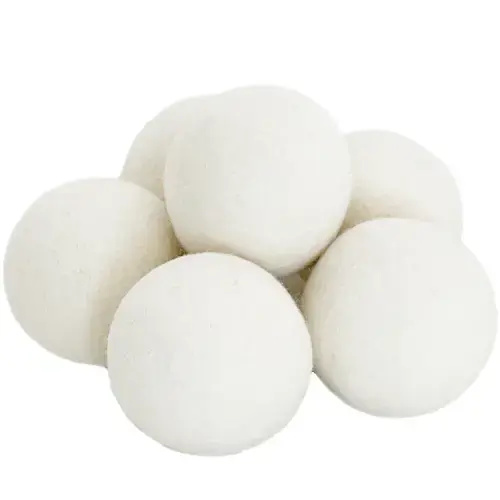 Wool Dryer Balls, 6 Pack XL Size, White – Woolino