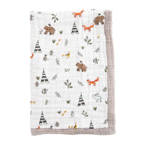 Cotton Muslin Baby Quilt, One Size