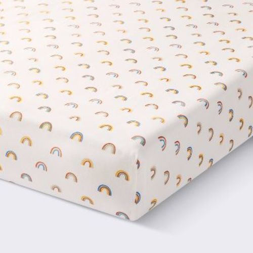 Cotton Fitted Crib Sheet - Rainbows - Cloud Island™