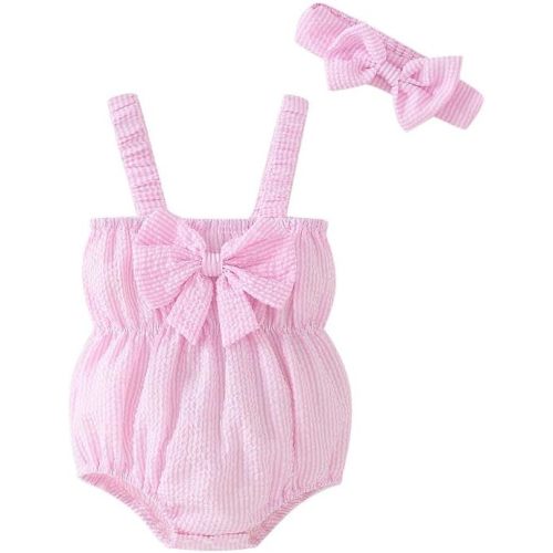 Newborn Infant Baby Girl Clothes Rompers Summer Halter Romper Infant Baby Clothes