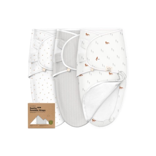 3-Pack Soothe Zippy Swaddle Wrap, Medium