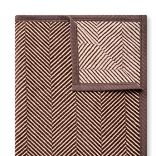 Harborview Herringbone Chocolate Blanket