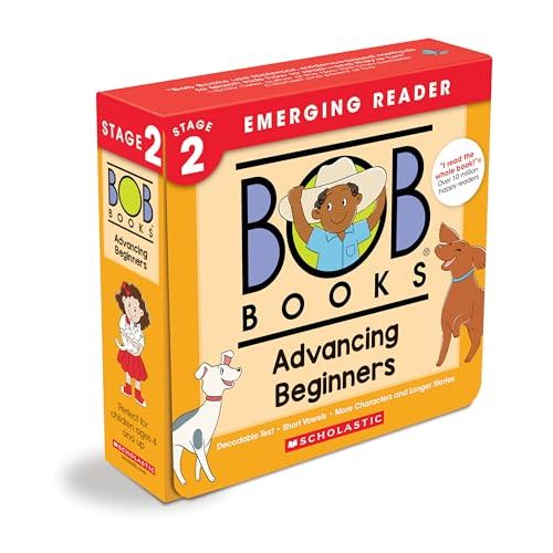 Bob Books - Advancing Beginners Box Set | Decodable Phonics Books, Ages 4 and up, Kindergarten (Stage 2: Emerging Reader)