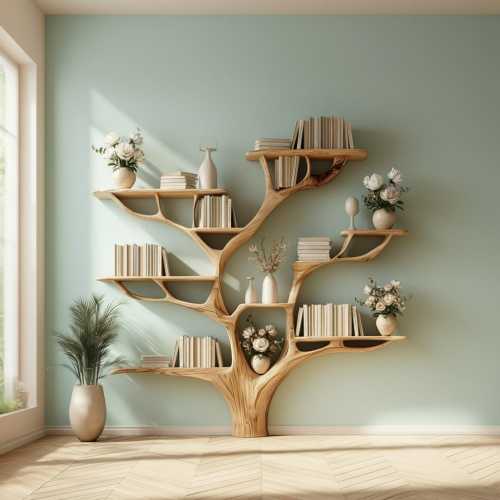 Rustic Tree Bookshelf | Nursery & Living Room Bookcase | Handmade Wooden Shelf | Nature-Inspired Home Decor | Kids Room Furniture
