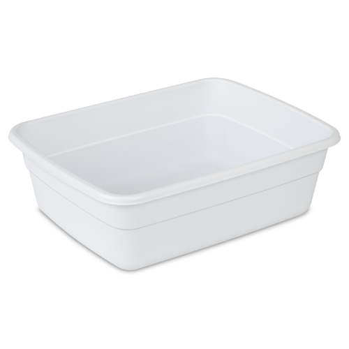 Sterilite 8 Qt. Dishpan, Multi-Purpose Plastic Wash Tub, Kitchen, Sink, White