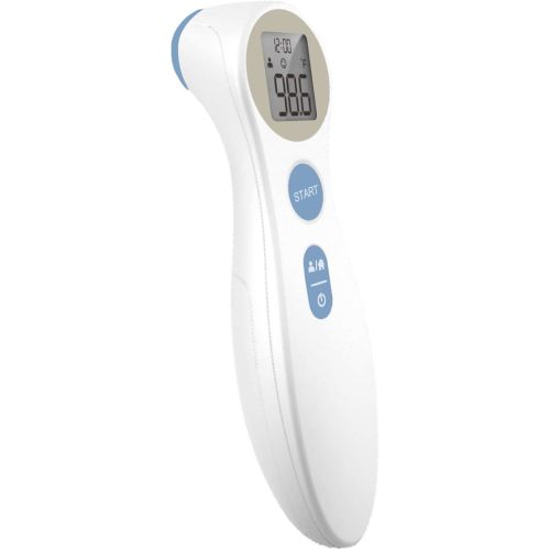 Digital Forehead Thermometer - Infrared - White (Body Temperature Reader, Lightweight, Compact)