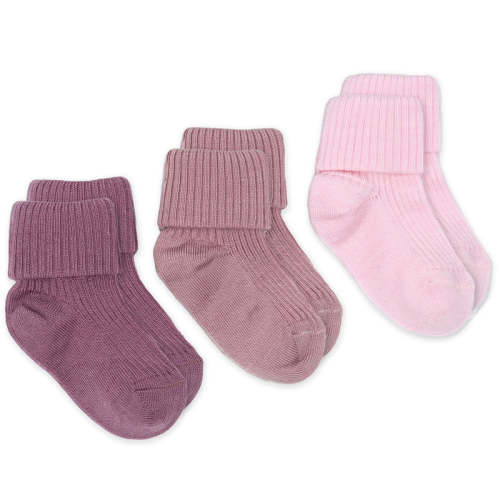 Wool Socks, Baby and Toddler, Pink & Rose 0-6 Months