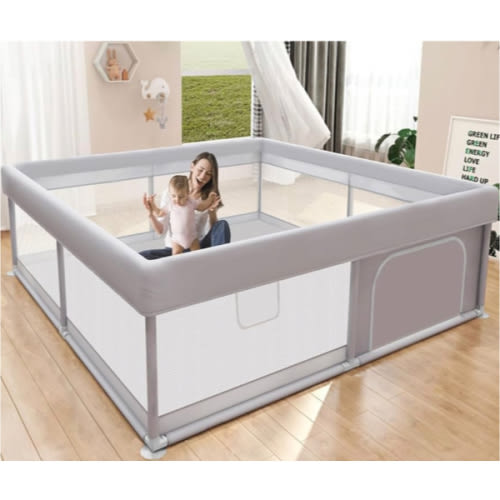 Baby Playpen 50x50 Inch, Play Pens for Babies and Toddlers Baby Fence Play Yards for Indoor & Outdoor with Breathable Mesh Anti-Fall Playpen