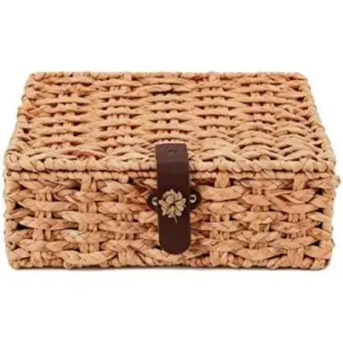 Set of 2 Seagrass Baskets with Lids
