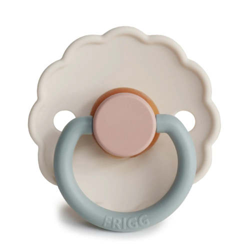 FRIGG Round Pacifier - Daisy Latex Size 2 - Cotton Candy