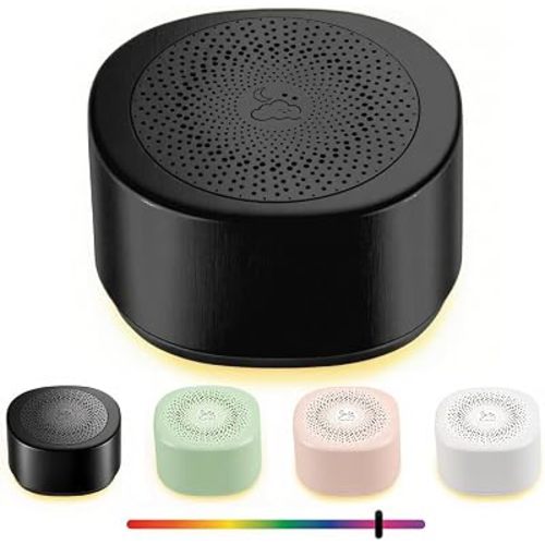 Travel White Noise Sound Machine 20 Sounds, Portable Sound Machine for Adults Sleep, Mini Sleep Aid with Adjustable Volume, 3 Timers, Colorful Night Light, Rechargeable for Baby, Home, Registry Gift