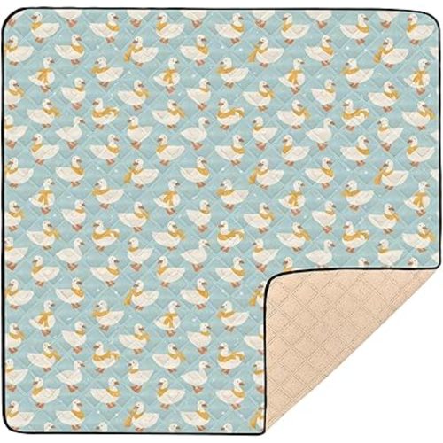 Simple Cute Goose Large Stylish Baby Play Mat for Floor Washable Activity Entertainment Mat for Baby Kids Toddlers Infants, 50'' x 50''