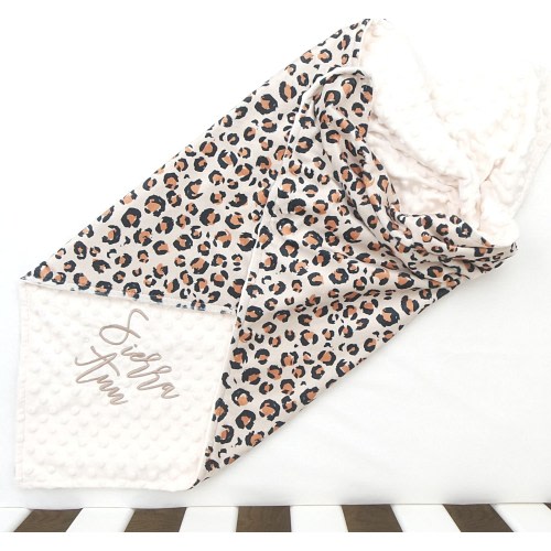 Personalised baby blanket, Minky Baby Blanket, Animal Print Personalised Baby Blanket, Baby Shower Gift, Newborn Gift, Custom Baby Blanket