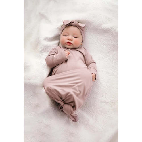 Baby Knot Gown  Set: Mauve