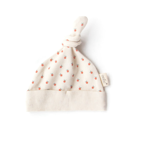 Organic Baby Hat Little Peach— Soft organic cotton baby hat in five cute prints – Oolie
