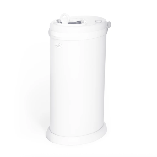 Ubbi stainless steel diaper pail - white