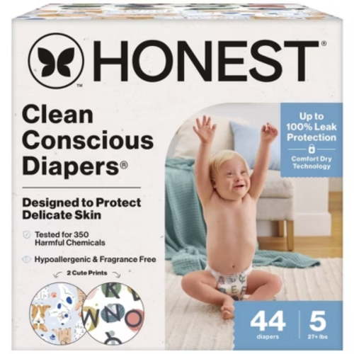 Clean Conscious Disposable Diapers - Super-absorbent, Eco-friendly, Soft, Improved Fit, Leak Protection