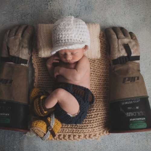 Etsy Crochet Baby Lineman Costume Set, Newborn Photo Prop