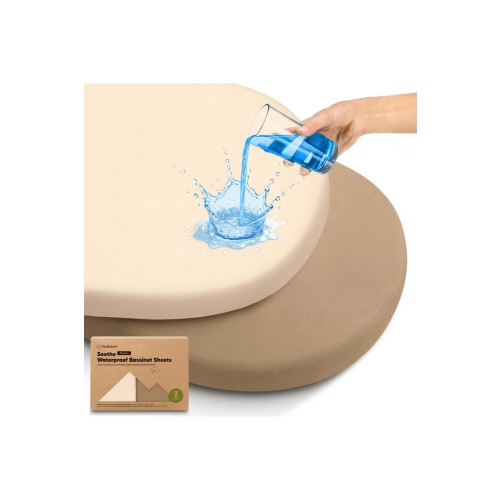 2-Pack Soothe [Protect+] Waterproof Bassinet Sheets