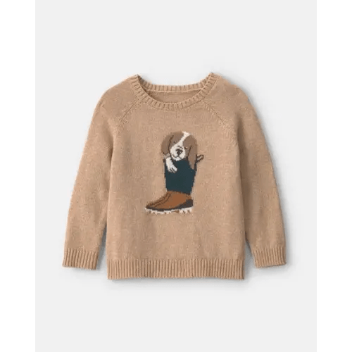 Toddler Boy Dog Sweater - Brown | Carter's
