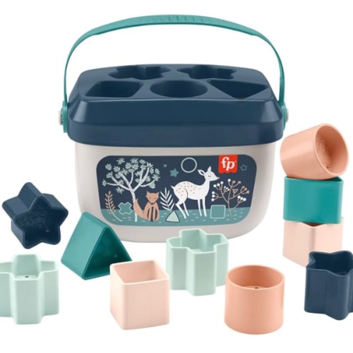 Amazon.com: Fisher-Price Baby's First Blocks – Navy Fawn, Set of 10 Blocks for Stacking and Sorting Play for Infants Ages 6 Months and Older (Amazon Exclusive)