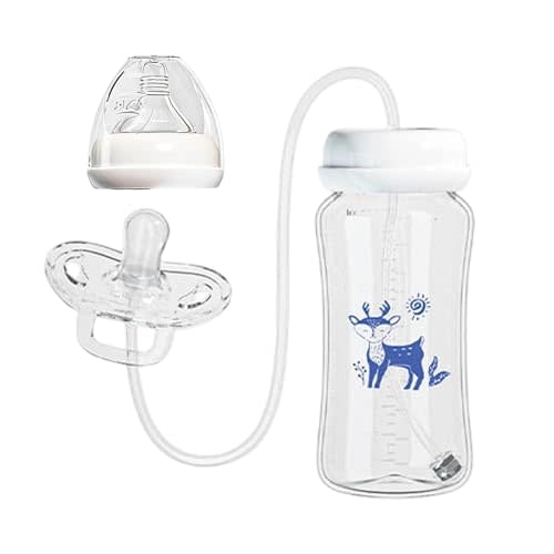 Hands Free Bäby Bottles,Milk Bottles with Lids,Anti-Colic Portable Adjustable,bäby Bottle with Soft Nipple,for Outdoor Travel Daycare Camping Picnic Breastfeeding Storage