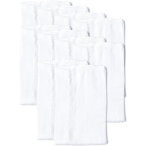 Gerber Unisex Baby Boys Girls Birdseye Prefold Cloth Diapers Multipack White 3-Ply,10 Count (Pack of 6)