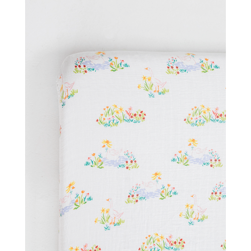 Garden Goose Crib Sheet