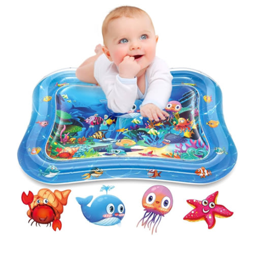 Infinno Inflatable Tummy Time Mat Premium Baby Water Play Mat for Infants and Toddlers Baby Toys for 3 to 24 Months, Strengthen Your Baby's Muscles, Portable